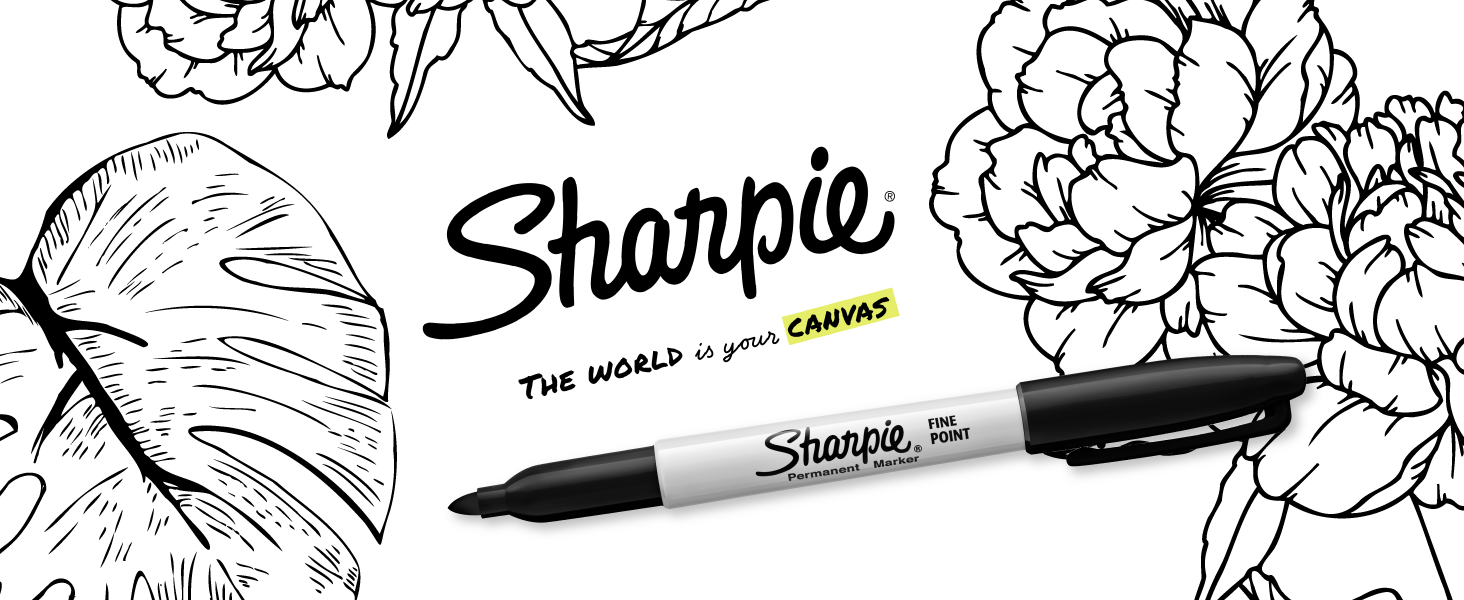 Sharpie Permanent Markers, Bulk Set, Fine Tip Markers, For Plastic, Metal, Wood, And More, Black, 36 Count