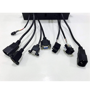 COOLCOLD 10 Module, Hydraulic 8 Cables Cubby Metal, Conference Table Connectivity Solutions, Flip-Top Hidden Desk Module Pop Up Box with HDMI, VGA, Audio, LAN, Power & USB Port (Black) -1 Yr Warranty