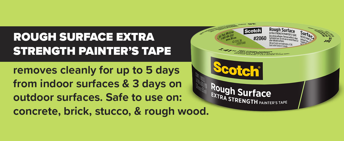 Scotch Painter's Tape Original Multi-Surface Painter's Tape, 1.41 Inches x 60 Yards, 8 Rolls, Blue, Tape Protects Surfaces and Removes Easily, Multi-Surface Painting Tape for Indoor and Outdoor Use