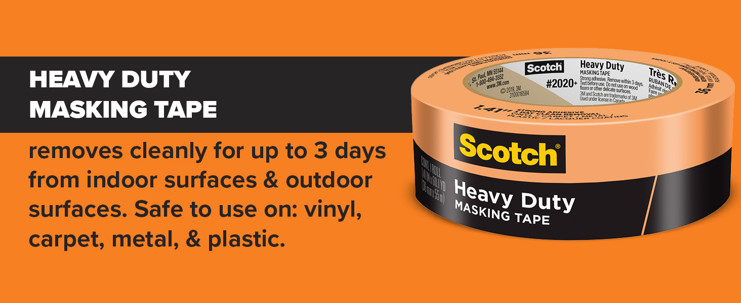 Scotch Painter's Tape Original Multi-Surface Painter's Tape, 1.41 Inches x 60 Yards, 8 Rolls, Blue, Tape Protects Surfaces and Removes Easily, Multi-Surface Painting Tape for Indoor and Outdoor Use