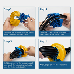 Serplex Cable Comb Tool, Up To 1/4 Inch, Networking Wire Manager