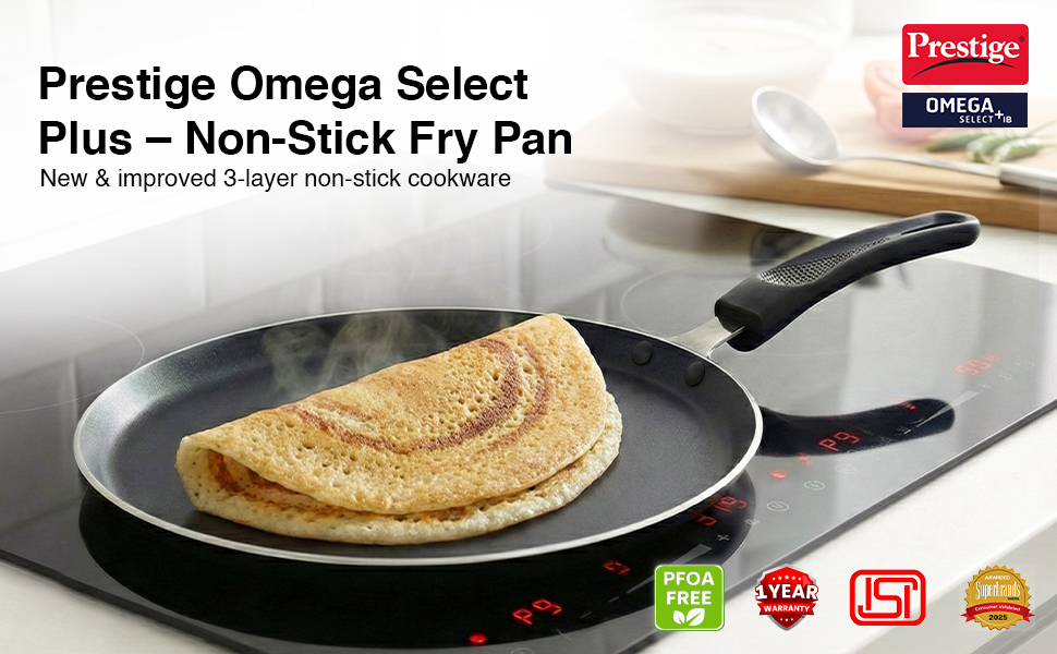 Prestige Non-Stick Dosa Tawa 27.5cm | OSP IB | Gas & Induction Compatible | PFOA Free | Metal Spoon Friendly | Sturdy Handle | 1Y Warranty | ISI Certified