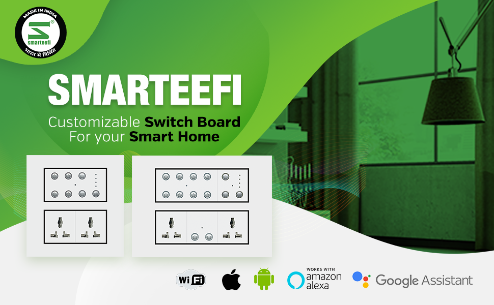 Smarteefi 16A WiFi Smart Switch for Heavy Appliances (AC, Geyser, Motor) Scheduling, Countdown Timer, Compatible with Alexa & Assistant, 2 Year Warranty (1 Port - 16A)