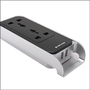 Anchor by Panasonic 6A 2 Universal Socket with 2 USB Port | 6A Extension Board with 2.4A 2 USB Port | Multi Plug Socket for Home Wall, Office (22052)