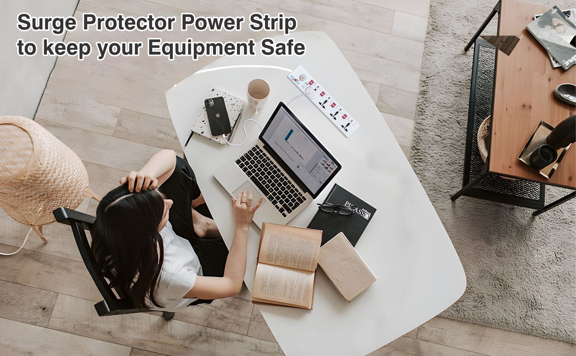 MX 4 Outlet Universal Spike Protector 5 Amp with Individual Switches & Fuse Protection, Extension Board with Universal Sockets, Power Strip for Multi Plug Power Extension Board for Home & Office