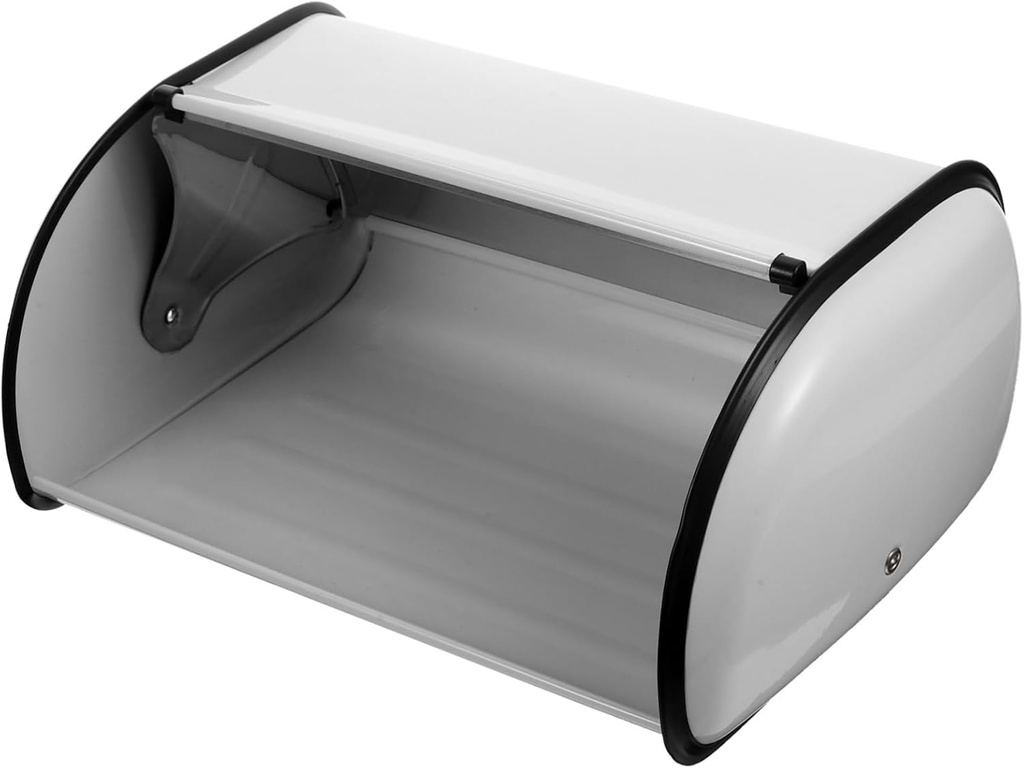 Zerodeko Kitchen Metal Bread Box Multi-function Organizer for Fresh Bread Storage Vintage Design Lid for Countertop Use