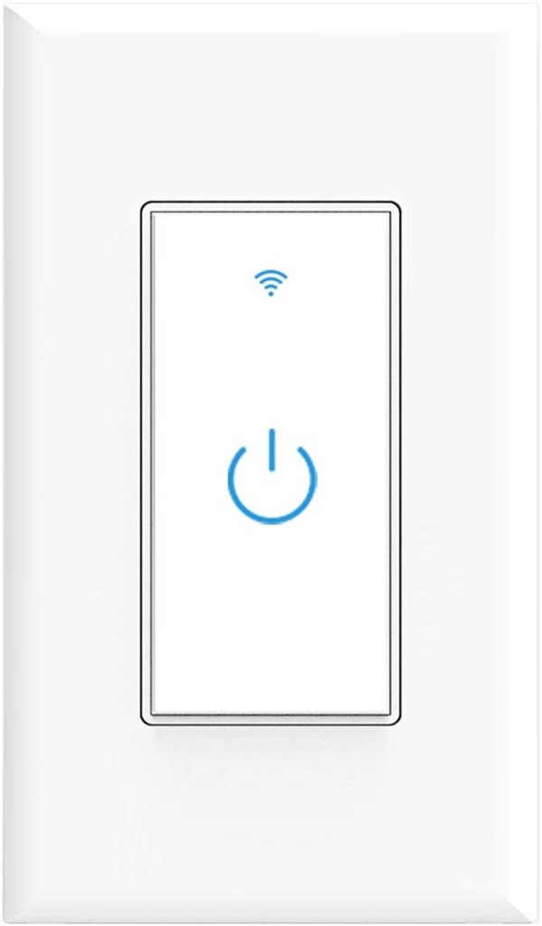 Smart Light Switch, WiFi Switch Touch Wall Switch 1 Gang, Compatible with Alexa Google Home