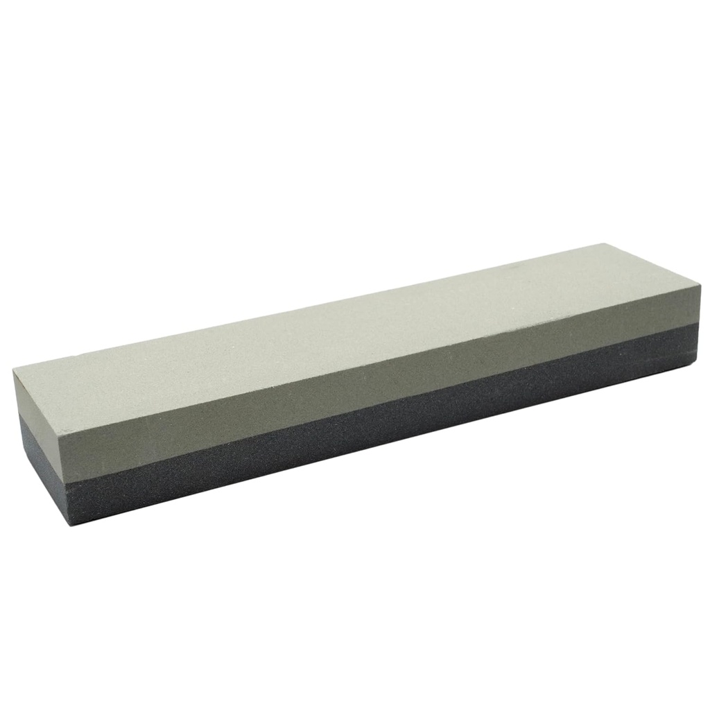 Winco SS-821 Combination Sharpening Stone, 8-Inch by 2-Inch by 1-Inch,Medium,Black, Gray