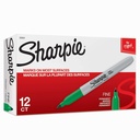 Sharpie Permanent Markers, Fine Point, Grün, 12 Count