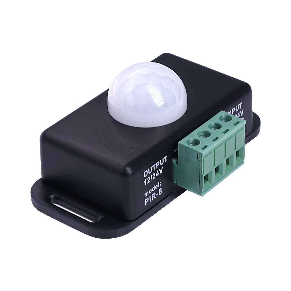 Protium 12V 24V PIR Sensor LED Dimmer Switch Motion Timer Funktion, PIR Controller für LED Strip Tape Lights