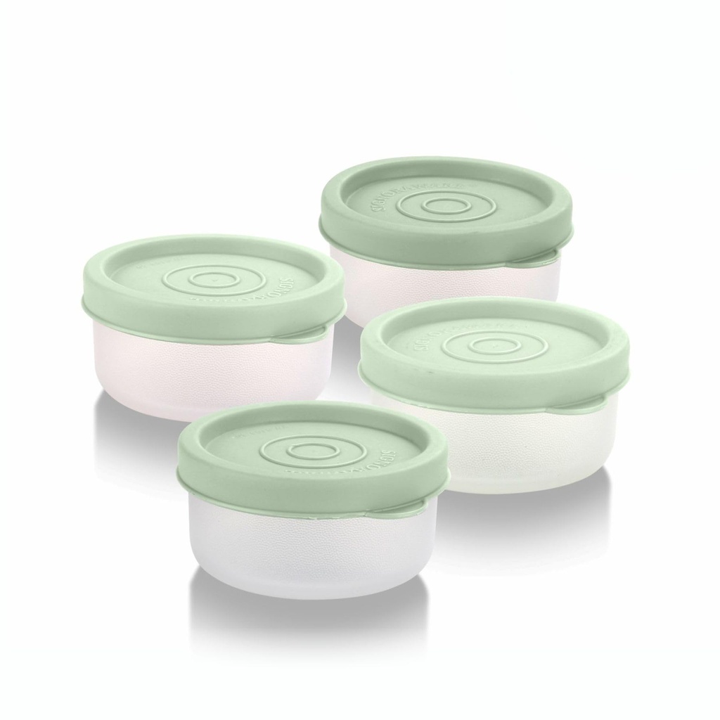 Signoraware Nano BPA Free Plastic Containers Set (40mlx4 | Set von 4 | Grün)