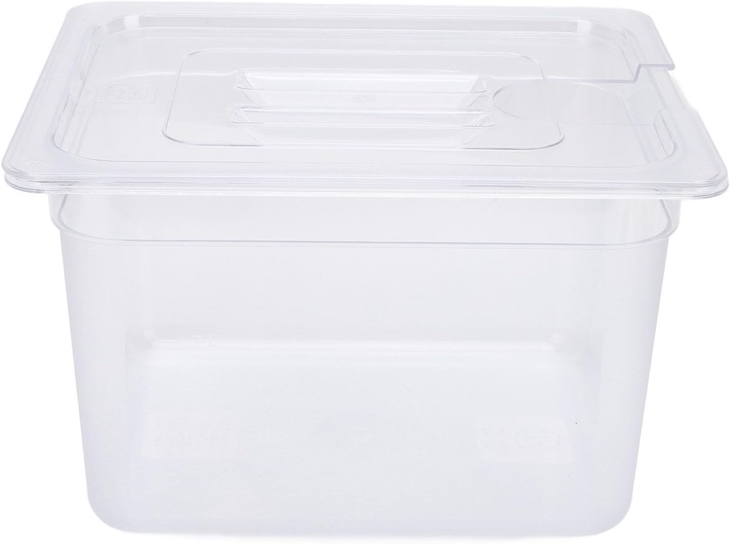 12L Slow Cooker Container with Lid, Plastic Slow Cooking Food Storage Box, Compatible with Most Slow Cookers, Spacious for Large Families, Material, Temperature