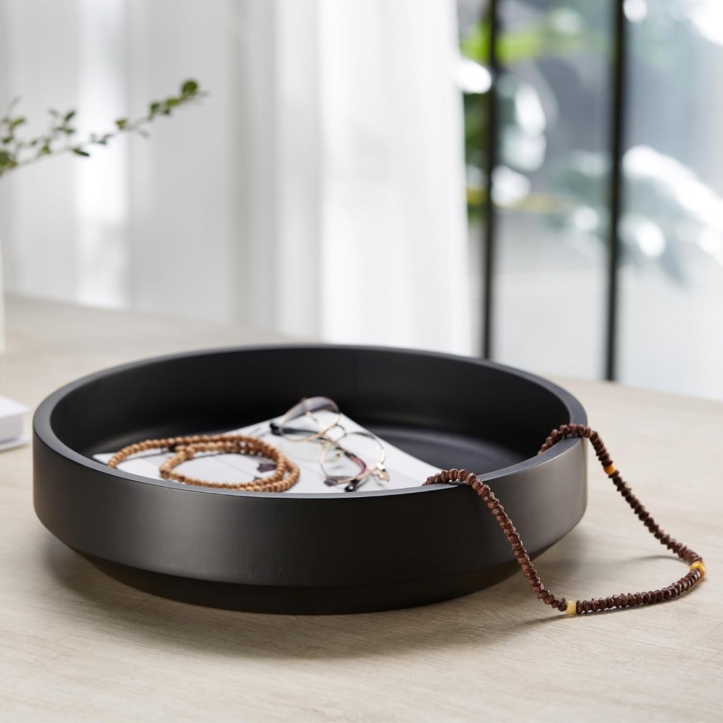 Black Rustic 14 Inch Fruit Bowl, 14 Inch Capacity