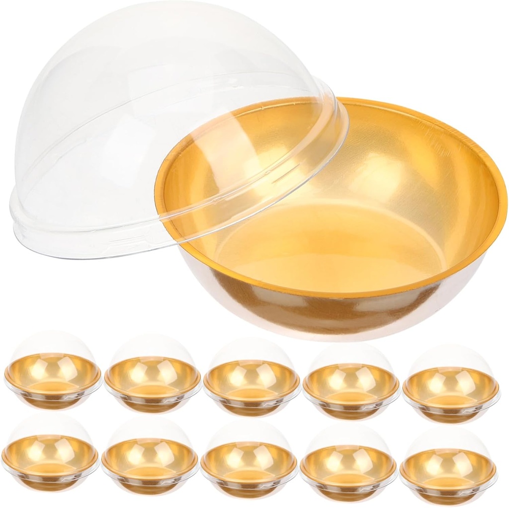 50pcs Mini Cake Packaging Boxes Round Small Cake Containers Lids for Baking Wedding Party