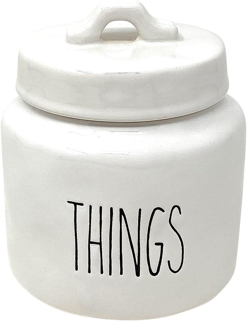 White Jar With Lid Large Capacity Porcelain Ceramic Kitchenware Tableware Pantry (Things)