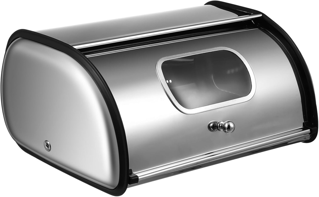 Stainless Bread Container Bread Holder Storage Lids Bin Kitchen Box Kitchen Supply