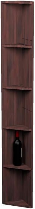 Rustic Pine Triangular Display Shelf, Dark Walnut Stained
