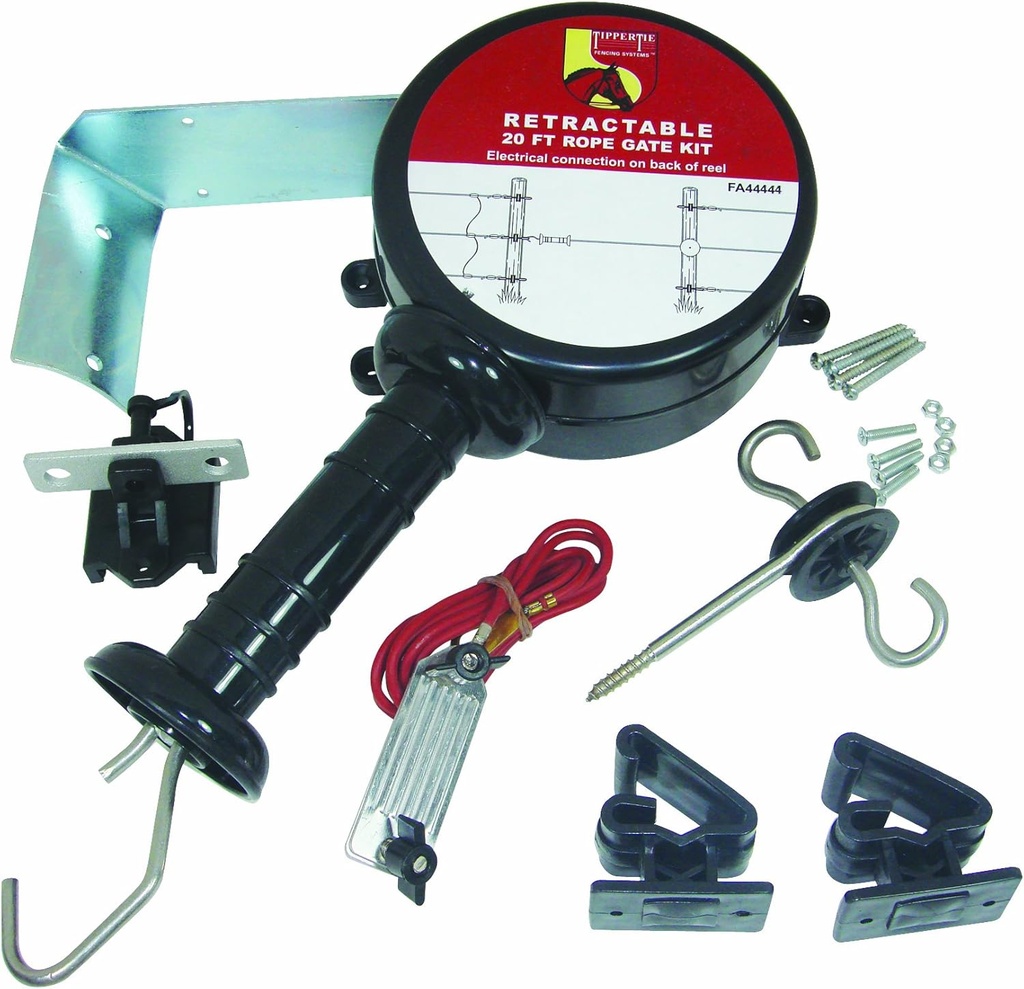 Field Guardian Retractable Tape Gate Kit, 20-Feet,white