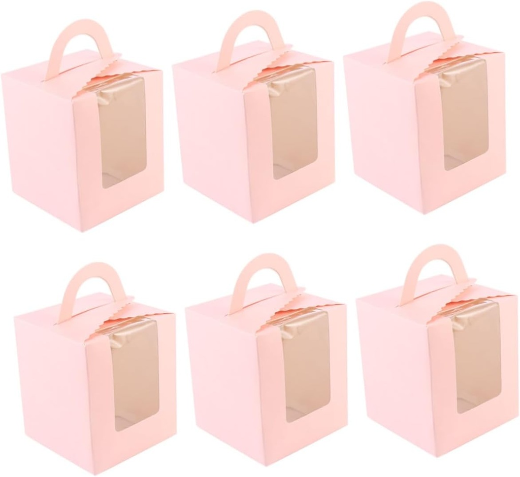 50pcs Cardboard Cupcake Boxes Single Muffin Containers for Wedding Party