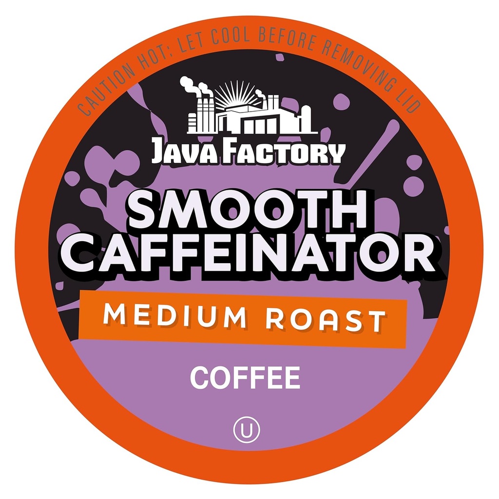 Java Factory Medium Roast Coffee Pods Compatible with K Cup Brewers Including 2.0, Smooth Caffeinator, 80 Count