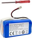 Replacement Shark RVBAT850 Battery for Shark Ion R75 R85 RV850 S87 AV752 AV751 RV761 RV851WV RV871 RV1000S RV1100VL RV101AE UR1000SR vacuum 3200mAh 14.4v/14.8v OEManufacturer CHAM (2-Prong Connector)