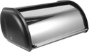 Stainless Steel Bread Box Lid Large Kitchen Bread Storage Bin Mirror Finish for Countertop Use