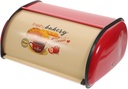 Ciieeo Kitchen Bread Box Vintage Metal Bread Storage Container Cover Multi-function Organizer for Kitchen Counter Retro Design Snacks and Utensils