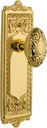 Nostalgic Warehouse Egg & Dart Plate with Victorian Knob, Double Dummy, Unlacquered Brass