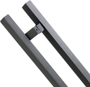 Large Commercial Pull Door Handle Rectangle, Double-Sided Sliding Barn Handle, Handle Parts Replacement Hardware Set, Stainless Steel, 80 100 120 150 cm Long