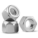 50Pcs 5/16-18 Lock Nuts, Nylon Insert Locknuts 304 Stainless Steel 18-8 SS Self-Locking Nuts, Coarse Thread Hex Nylock Nut