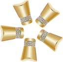 Gold Crystal Cabinet Knobs, Crystal Dresser Knobs,5 Pcs, Solid Zinc Alloy, Electroplating Process, Suitable for Vanity Dresser, Cabinets, and Wardrobe Doors