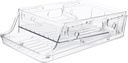 Double Layer Rolling Soda Can Dispenser Beverage Holder Refrigerator Organizer Bin for Drinks Can Holder and Storage for Fridge