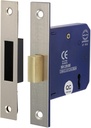 Timco - 3 Lever Deadlock - Satin Nickel (Size 78 case / 58 backset - 1 Each)