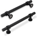 10 Pack 5 Inch Cabinet Pulls knurled Matte Black Kitchen Cabinet Handles Aluminum and Zinc Alloy Drawer Pulls Solid Cabinet Hardware