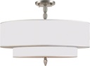 Crystorama Luxo 5 Light Satin Nickel Semi Flush Mount