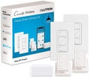 Lutron Caseta Original Smart Dimmer Switch Kit, 2 Dimmer Switches, 2 Wall Plates, 2 Remotes, 2 Pedestals, and Smart Hub, Works with Alexa, Apple Home, Google Home, 3Way, 150W, No Neutral, P-BDG-PKG2W