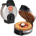 Gourmia Belgian Waffle Maker – Adjustable Browning Control, Nonstick Plates, Ready & Power Indicator Lights, Compact Upright Storage, Cool-Touch Handle