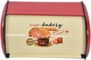 Metal Bread Box Roll Top Bread Bin for Kitchen Countertop Large Capacity Bread Bin Holder Container with Roll Top Lid Kitchen Countertop(red)