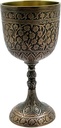 Handcrafted Solid Brass Wine Chalice Goblet – Champagne, & Beverage – Elegant Decorative & Functional Cup for Wedding, Gift, Medieval Decor, Royal Dining (Copper Antique)