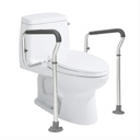 VEVOR Toilet Safety Rail, Bathroom Toilet Seat Safety Frame, Adjustable Width & Height Fit Most Toilets, 300lbs Capacity, Medical Toilet Handles with Padded Armrests for Handicap, Elderly, Disabled