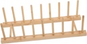 ABOOFAN Multi Dish Drying Rack Compartments Vertical Plate Organizer for Efficient Kitchen Storage Natural Material Easy to Clean Space-Saving Design