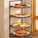Kitchen Wall Mounted Preparation Plate Shelf,Multi-Layer Household Organizer Drain Shelf,Folding Storage Rack for Kitchen Cupboard Storage Dish Plate Holder,B (B)