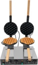 Commercial Bubble Waffle Maker 2830W Egg Bubble Puff Iron Double Bubble Waffle Iron | Egg Waffle Machine | Nonstick Coating