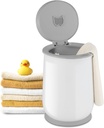 Giantex Towel Warmer Bucket, 21L Large Towel Warmer with Flip-top Lid, 1H Auto Shut Off, Safety Lock, for 45" x 70" Oversized Towels Bathrobes, Blankets, Hot Towel Heater for Bathroom Spa (Gray)