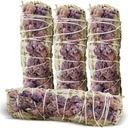 Lavender with White Sage - Bholi Sage Plus Sage Incense Sticks for Cleansing Negative Energy, Sage Sticks for House Cleansing - Lavender with White Sage Smudge Sticks Pack of 4