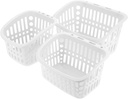 3pcs Plastic Drain Basket Versatile Hanging Storage Racks for Bathroom Kitchen Smooth Polishing Capacity Holders Easy Installation Ventilation