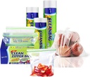CLEANWRAP Food Storage Roll Bags (9.84 * 13.78-600 PCS) + Zipper Bag (Mix 225 Bags) | Food Plastic Bags, Mini Plastic Bags, Plastic Bread Bags, Roll Plastic Bags, Plastic Produce Bag