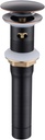 Bathroom Sink Drain, Vessel Sink Pop Up Drain Kit Oil Rubbed Bronze with Overflow Strainer Basket Hair Catcher, Detachable Basket Stopper Brass and Stainless Steel