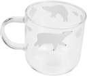 Glass Tea Cup Handle Polar Bear Water Cup Bulk Bear Aesthetic Mug for Drinks
