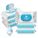 WONDERFUL Flushable Wipes, Unscented 100% Plant-Based Wet Butt Wipe for Adults & Kids, Sewer Septic Safe, Gentle for Sensitive Skin, Wipes Flushable Pack for Bathroom & Travel, 6-Pack (360 Counts)